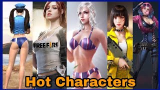 Free Fire Hot amp Most Beautiful Female Characters With Best Gameplay [upl. by Alvis782]