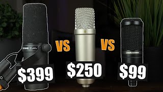 BEST MICROPHONES FOR VOCALS  Shure SM7B Rode NT1A amp AudioTechnica AT2020 [upl. by Nesiaj710]