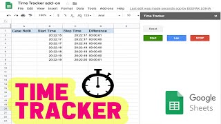 google sheets time tracker addon  free timesheet app [upl. by Doralynn954]