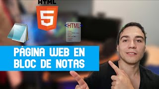 Cómo hacer una PÁGINA WEB en BLOC de NOTAS [upl. by Adnalra]