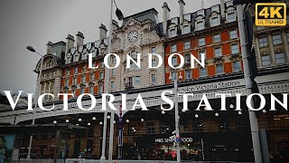 London Victoria Station Walk Through England 4K [upl. by Meeharb]