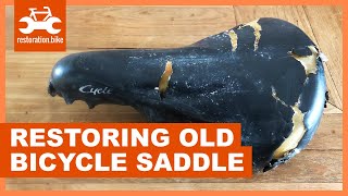 How to restore an old bicycle saddle [upl. by Borreri]