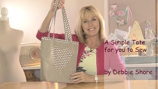 Sewing a simple tote bag by Debbie Shore [upl. by Adnovay]