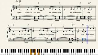 Lean On Me  Piano Sheet Music [upl. by Farrar731]