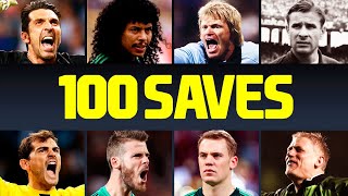 100 Greatest Goalkeeper Saves In Football History [upl. by Maroney]