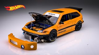 Honda Civic EF Drag FWD FF Hot Wheels Custom [upl. by Dercy]