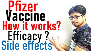 Pfizer vaccine covid  How it works efficacy and side effects [upl. by Lemcke]