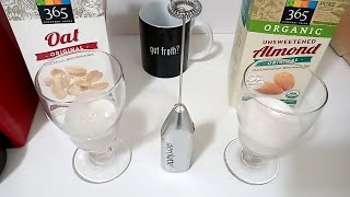 Oat Milk vs Almond Milk part 2 Frothing Test [upl. by Dareece]