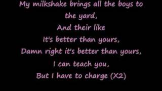 Milkshake with lyrics [upl. by Doggett]