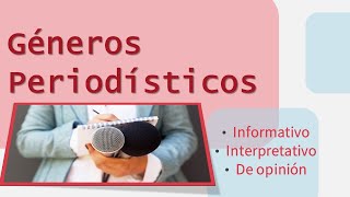 Géneros periodísticos Informativo interpretativo y de opinión La prensa escrita ¡Descúbrelo [upl. by Mascia]