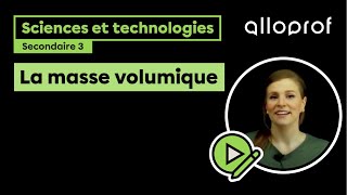 La masse volumique  Sciences et technologies  Alloprof [upl. by Nerin]