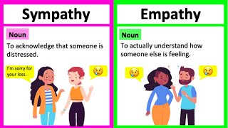 SYMPATHY vs EMPATHY 🤔  Whats the difference  Learn with examples [upl. by Uella465]