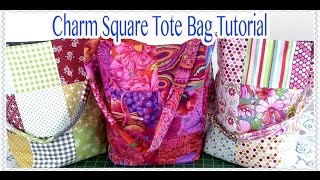 Tote Bag Tutorial EASY Charm Square Tote Bag Tutorial [upl. by Llerryt23]