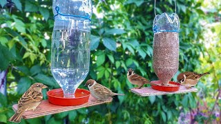 SUPER Fikirler  25 Litre Coca Cola Şişesinden Kuş Suluk ve Yemlik Yapımı [upl. by Dnomder]