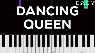 ABBA  Dancing Queen  EASY Piano Tutorial [upl. by Fairfield948]