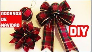 Como hacer moños de Navidad para decorar el árbol  DIY How to make christmas bows for the tree [upl. by Wilden]