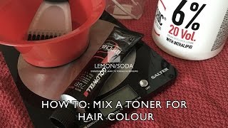 How to mix a toner for hair colour [upl. by Ecirual82]