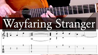 THE WAYFARING STRANGER  Full Tutorial with TAB  Fingerstyle Guitar [upl. by Mayes189]