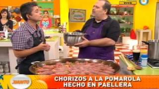 Chorizos a la pomarola hecho en paellera [upl. by Adnauqal]