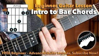 How to REALLY Play Bar Chords  A Beginner Guitar Tutorial [upl. by Kowalski176]