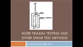 CEEN 341  Lecture 21  Methods to Measure Undrained Shear Strength [upl. by Youngran]