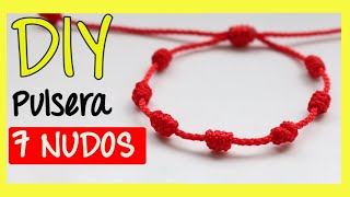 PULSERA de HILO ROJO con 《7 NUDOS》 📿 [upl. by Eaves]