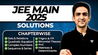 JEE Main 2025 1st Attempt Solutions  Maths  Chapterwise Algebra [upl. by Nodnar]