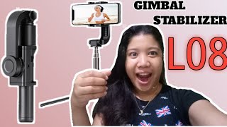 GIMBAL STABILIZER L08 SELFIE STICK TRIPOD SMART STABLE [upl. by Croom725]