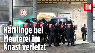 Gefängnismeuterei Polizei stürmt Knast in Thüringen  JVA Untermaßfeld [upl. by Livvie]