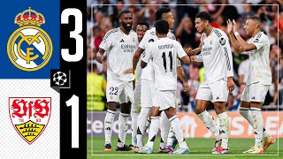 HIGHLIGHTS  Real Madrid 31 Stuttgart  Champions League 202425 [upl. by Harmonia]