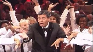 Jerry Lewis Tap Dances With The A Train Tap Dancers 1986  MDA Telethon [upl. by Darsie]